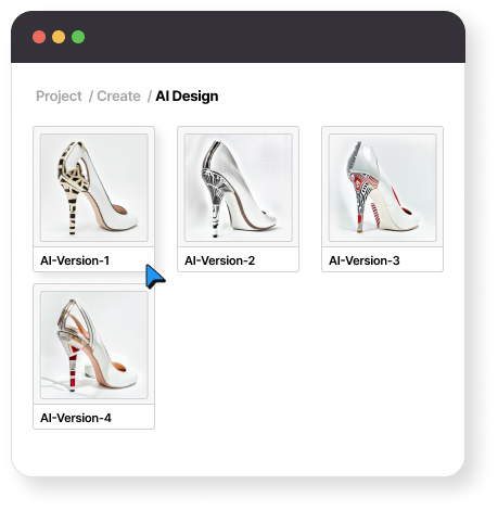 virtual product design Girls High Heels