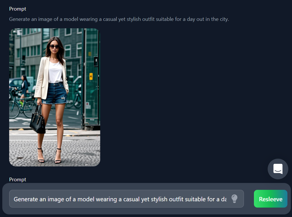 AI generated model wearing stylish outfits